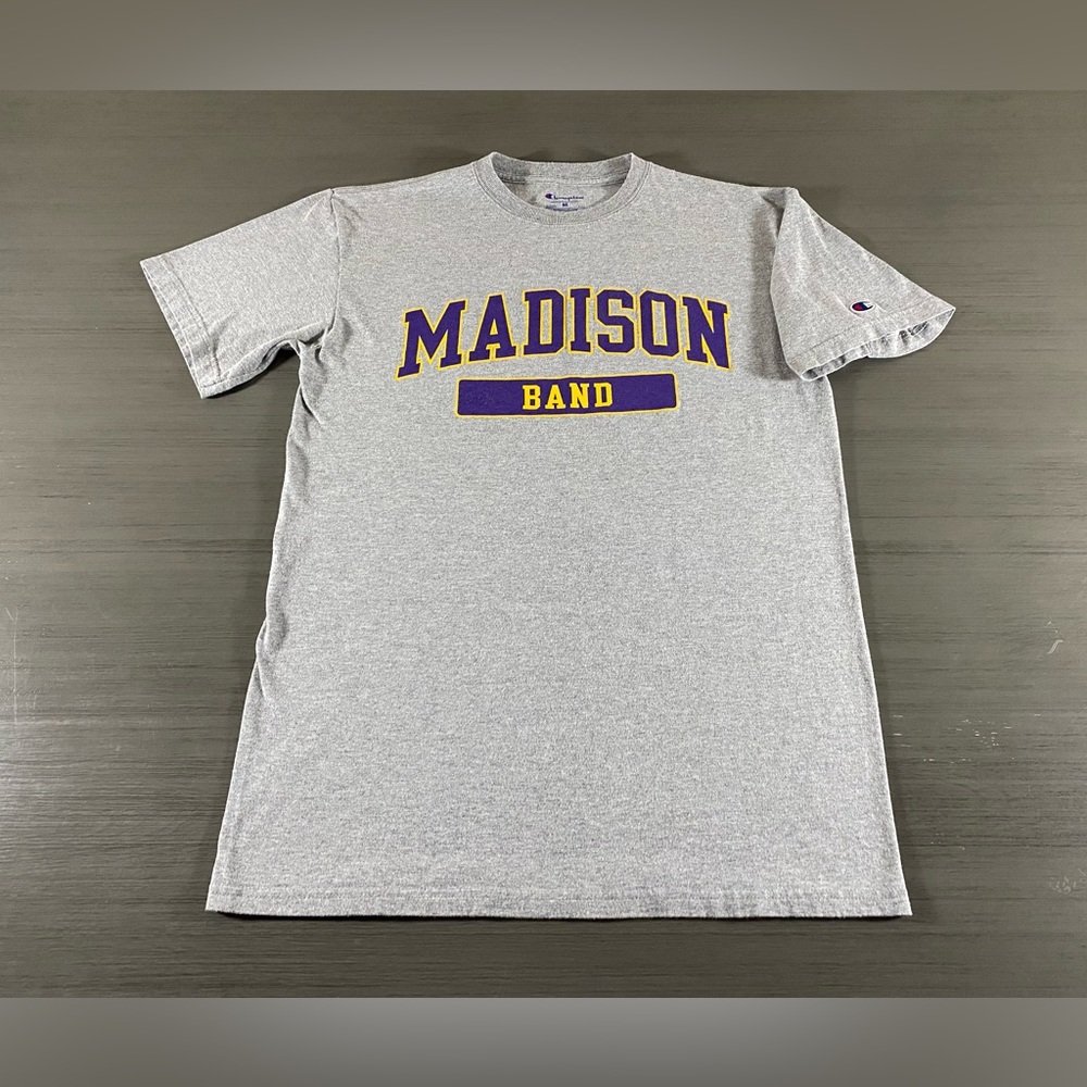 James Madison Dukes Shirt Adult Medium Gray Purple Marching Band Champion Mens